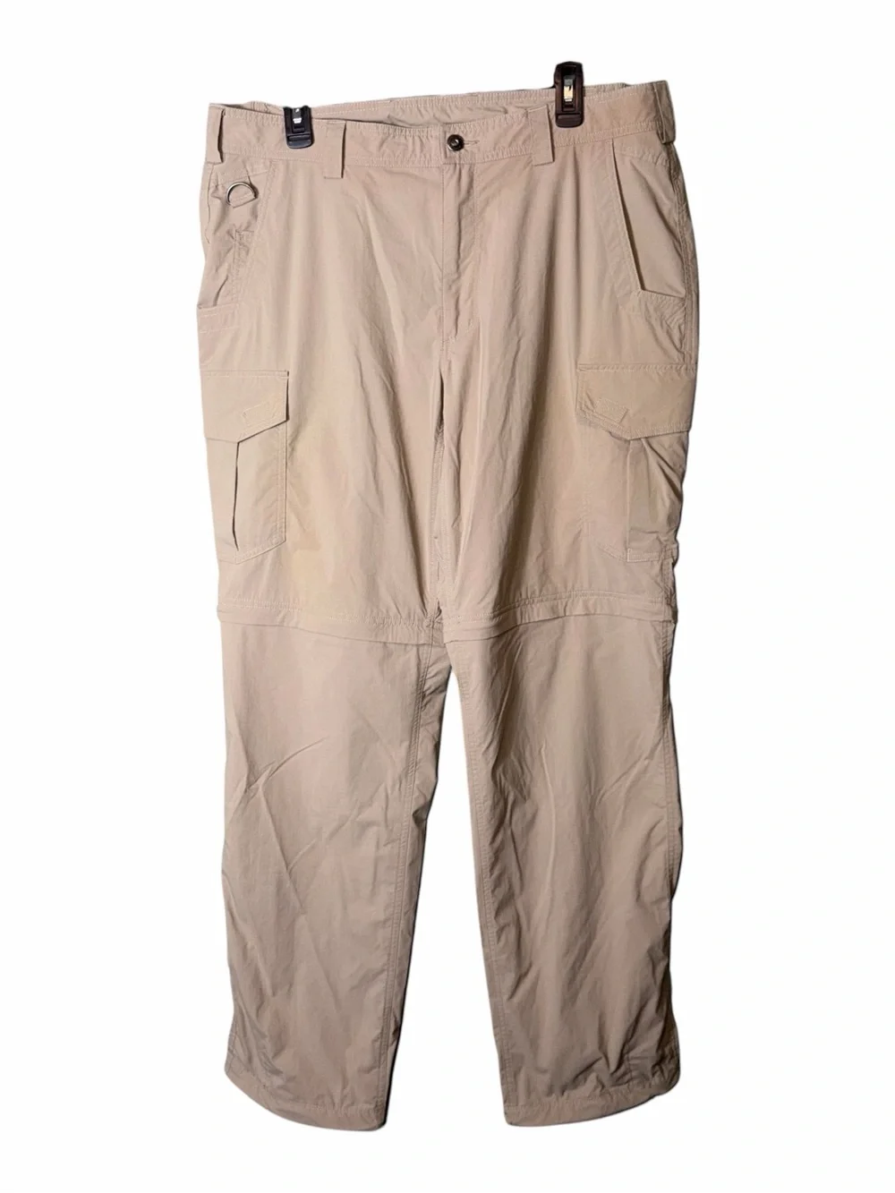 Duluth Trading Co Men's Tan Convertible Cargo Pants No Fly Zone 38X34
